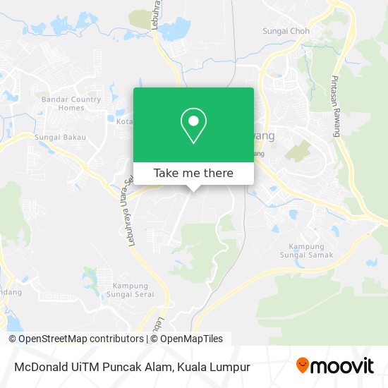 McDonald UiTM Puncak Alam map