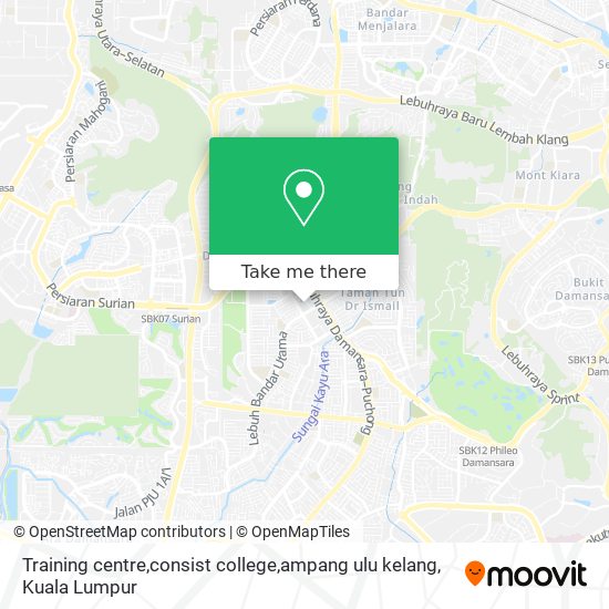 Training centre,consist college,ampang ulu kelang map