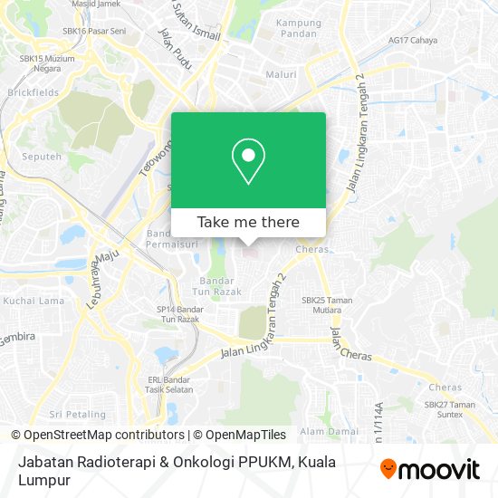 Jabatan Radioterapi & Onkologi PPUKM map