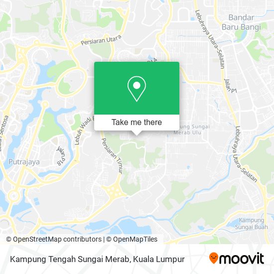 Kampung Tengah Sungai Merab map