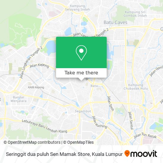 Seringgit dua puluh Sen Mamak Store map