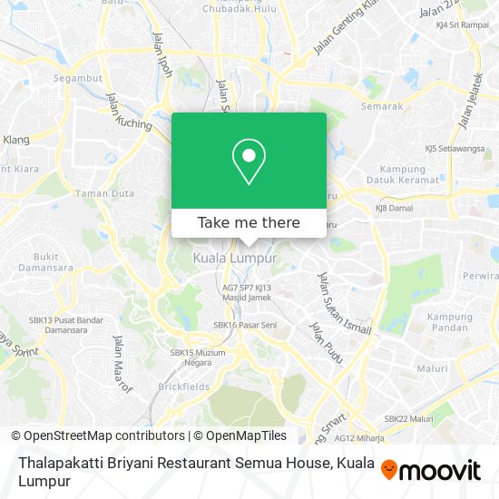 Thalapakatti Briyani Restaurant Semua House map