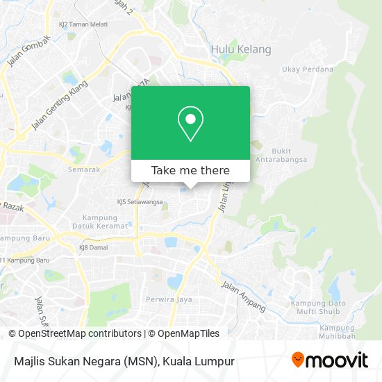 Majlis Sukan Negara (MSN) map
