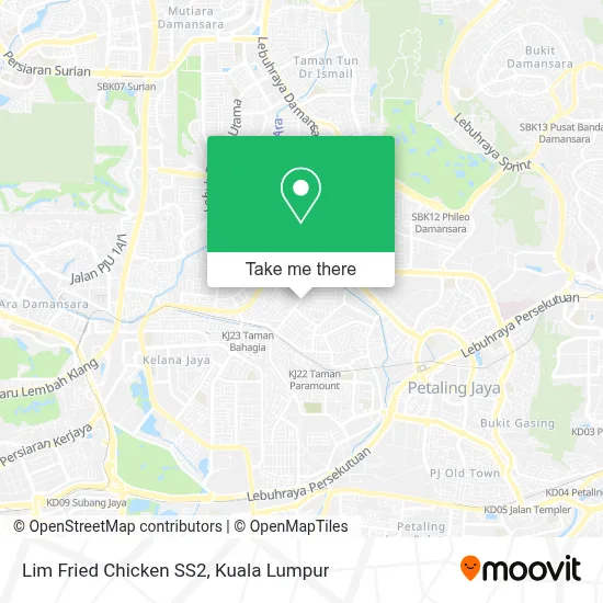 Lim Fried Chicken SS2 map