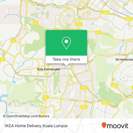 IKEA Home Delivery map