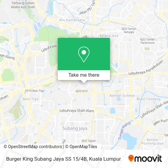 Burger King Subang Jaya SS 15 / 4B map