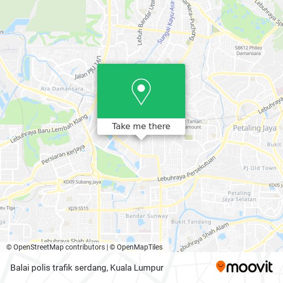 Peta Balai polis trafik serdang