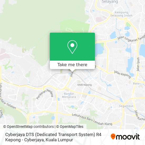 Peta Cyberjaya DTS (Dedicated Transport System) R4 Kepong - Cyberjaya