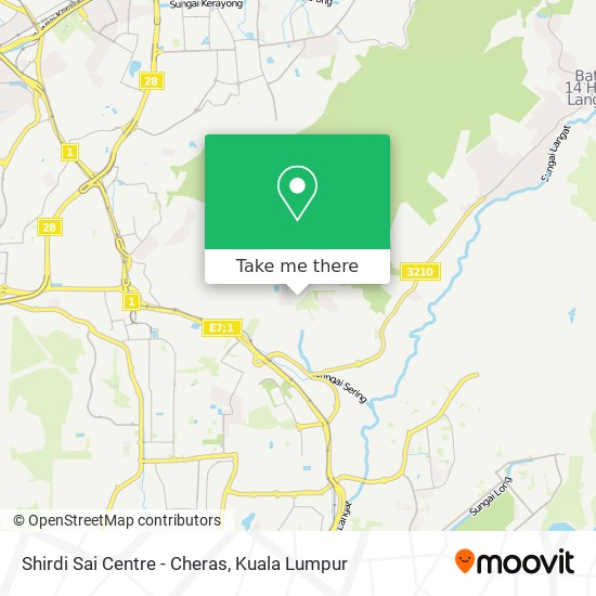 Shirdi Sai Centre - Cheras map