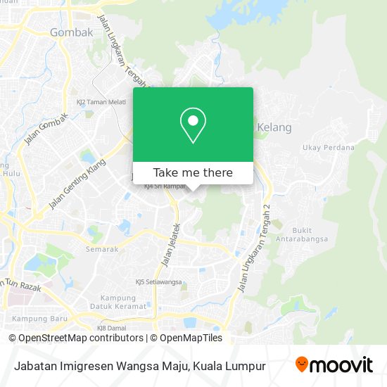 Peta Jabatan Imigresen Wangsa Maju