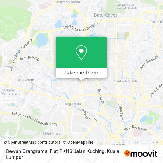 Peta Dewan Orangramai Flat PKNS Jalan Kuching