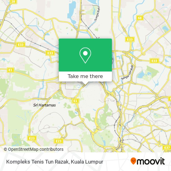 Kompleks Tenis Tun Razak map