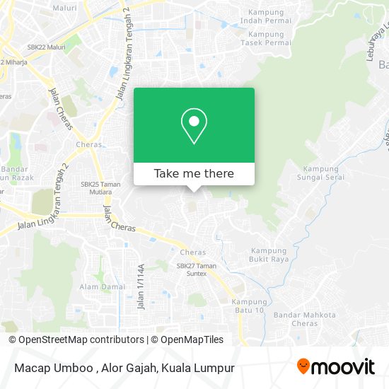 Macap Umboo , Alor Gajah map