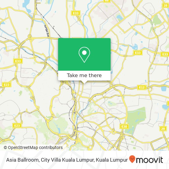 Asia Ballroom, City Villa Kuala Lumpur map