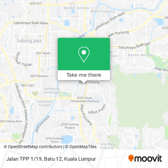 Peta Jalan TPP 1/19, Batu 12