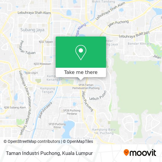 Taman Industri Puchong map