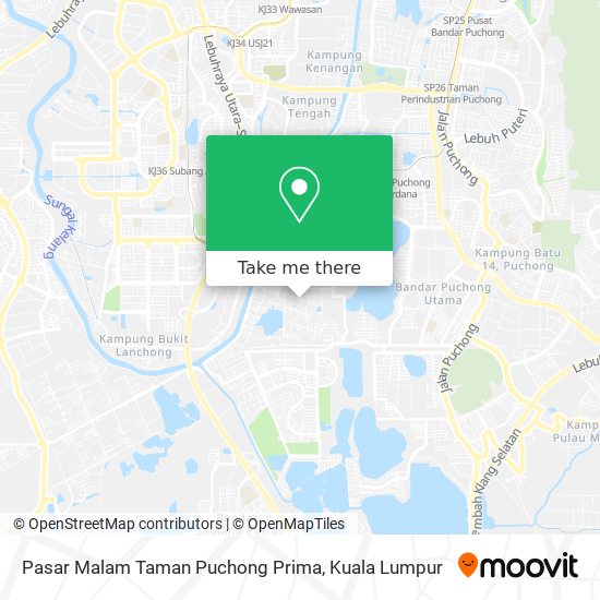 Pasar Malam Taman Puchong Prima map