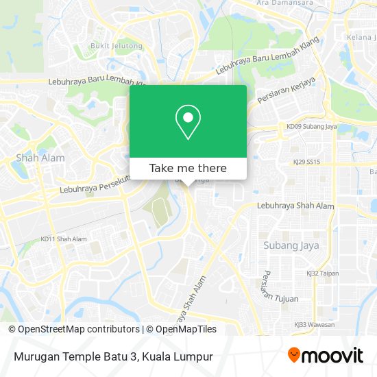 Murugan Temple Batu 3 map