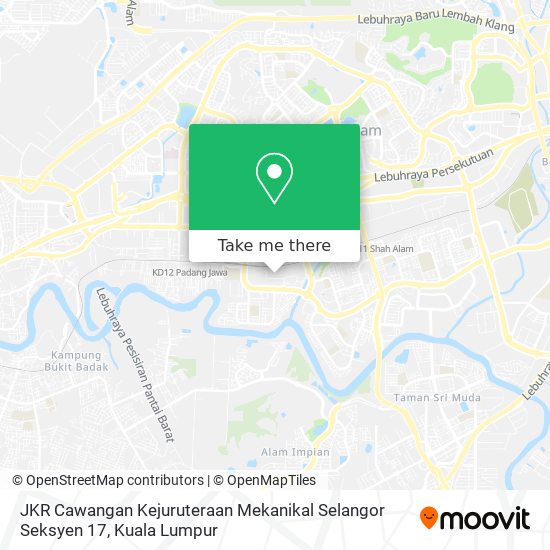 Peta JKR Cawangan Kejuruteraan Mekanikal Selangor Seksyen 17