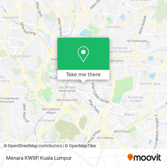 Menara KWSP map