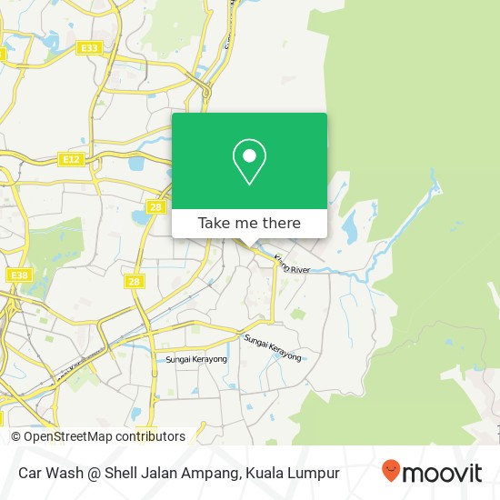 Peta Car Wash @ Shell Jalan Ampang