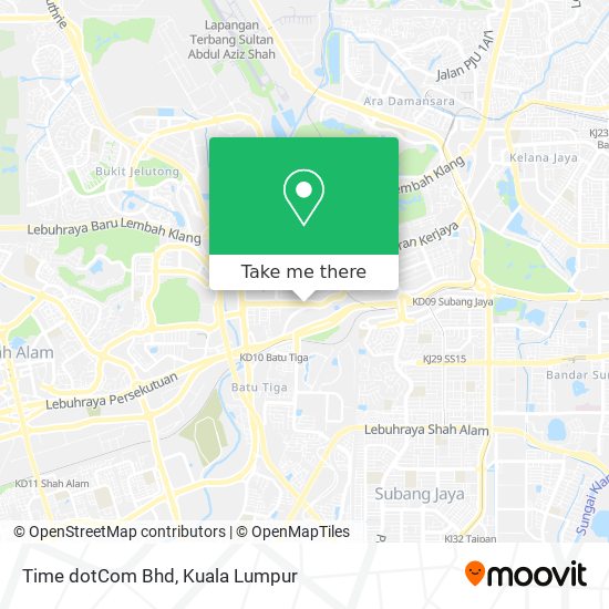 Time dotCom Bhd map