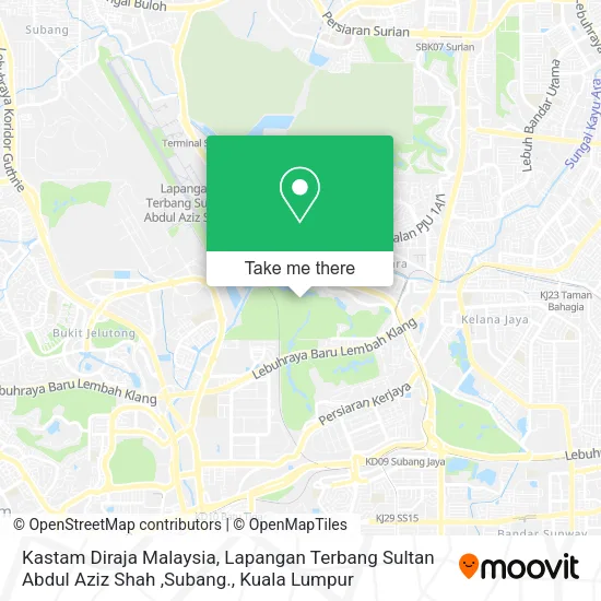 Kastam Diraja Malaysia, Lapangan Terbang Sultan Abdul Aziz Shah ,Subang. map