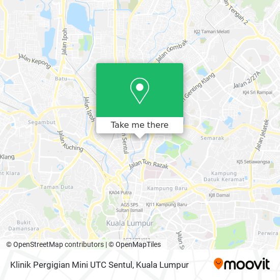 如何坐公交 捷运和轻快铁或火车去kuala Lumpur的klinik Pergigian Mini Utc Sentul Moovit