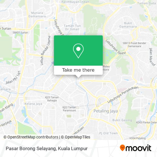 Pasar Borong Selayang map