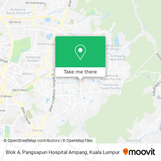 Peta Blok A, Pangsapuri Hospital Ampang