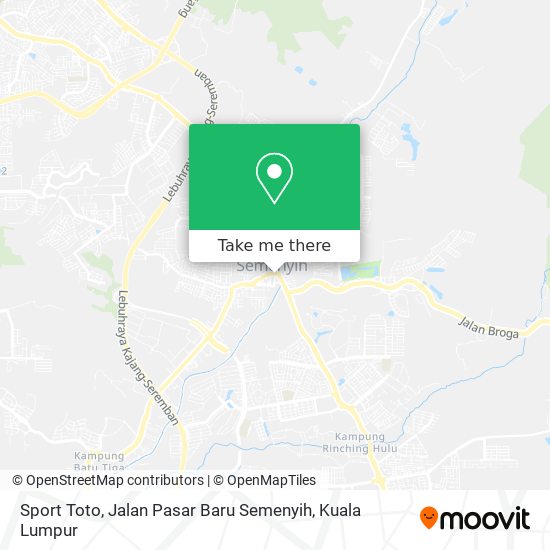 Sport Toto, Jalan Pasar Baru Semenyih map