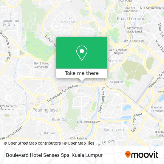 Boulevard Hotel Senses Spa map