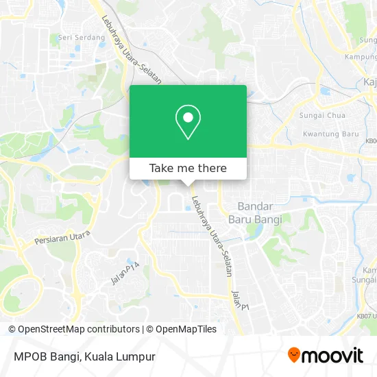 MPOB Bangi map