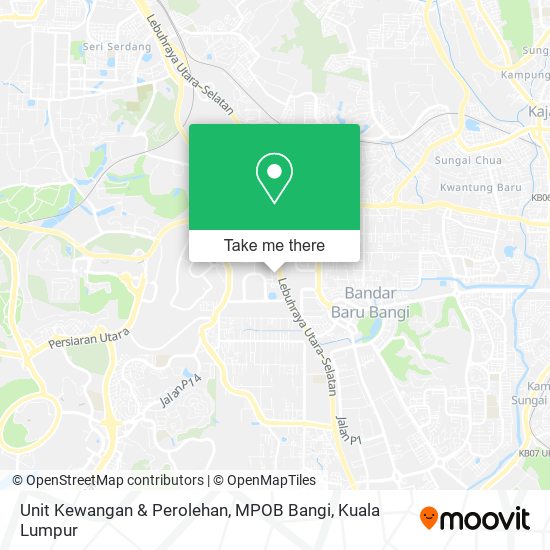 Peta Unit Kewangan & Perolehan, MPOB Bangi