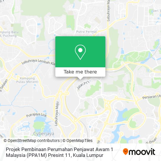 Peta Projek Pembinaan Perumahan Penjawat Awam 1 Malaysia (PPA1M) Presint 11