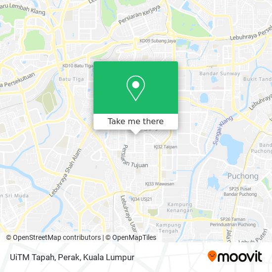 UiTM  Tapah, Perak map