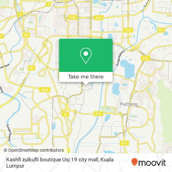Kashfi zulkufli boutique Usj 19 city mall map