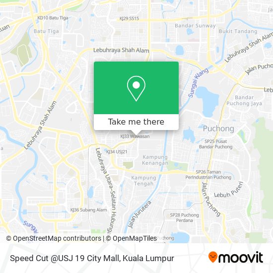 Speed Cut @USJ 19 City Mall map