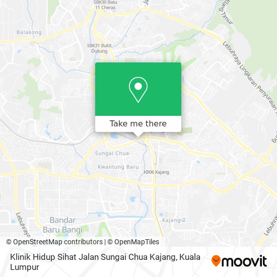 Peta Klinik Hidup Sihat Jalan Sungai Chua Kajang