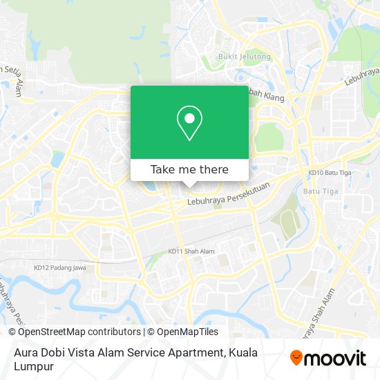 Peta Aura Dobi Vista Alam Service Apartment