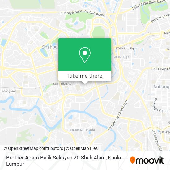 Peta Brother Apam Balik Seksyen 20 Shah Alam