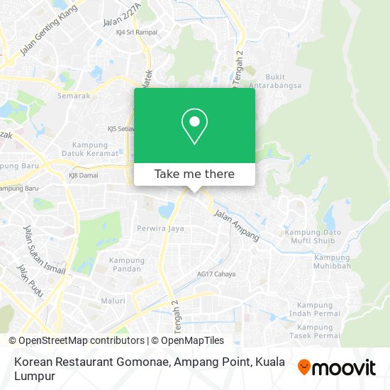 Korean Restaurant Gomonae, Ampang Point map