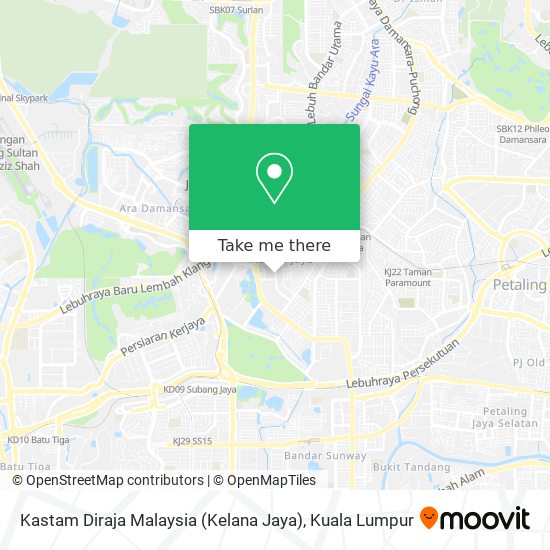 Peta Kastam Diraja Malaysia (Kelana Jaya)