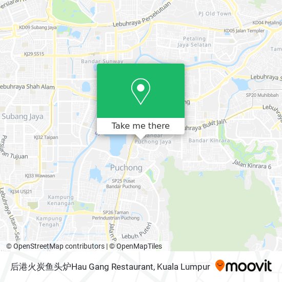 后港火炭鱼头炉Hau Gang Restaurant map