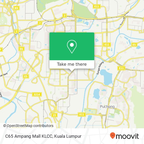 Peta C65 Ampang Mall KLCC