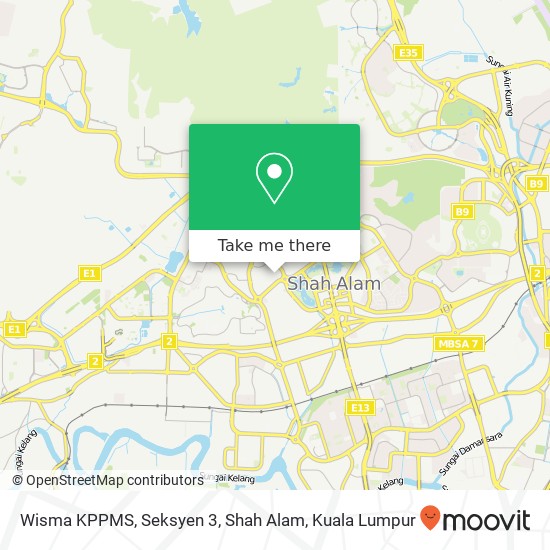 Wisma KPPMS, Seksyen 3, Shah Alam map