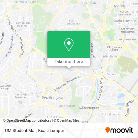 UM Student Mall map