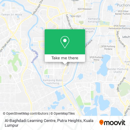 Al-Baghdadi Learning Centre, Putra Heights map