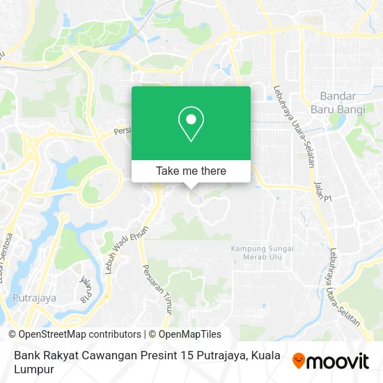 Bank Rakyat Cawangan Presint 15 Putrajaya map