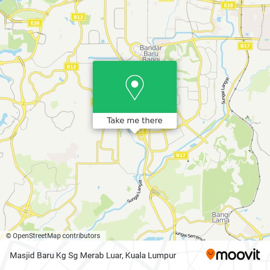 Masjid Baru Kg Sg Merab Luar map